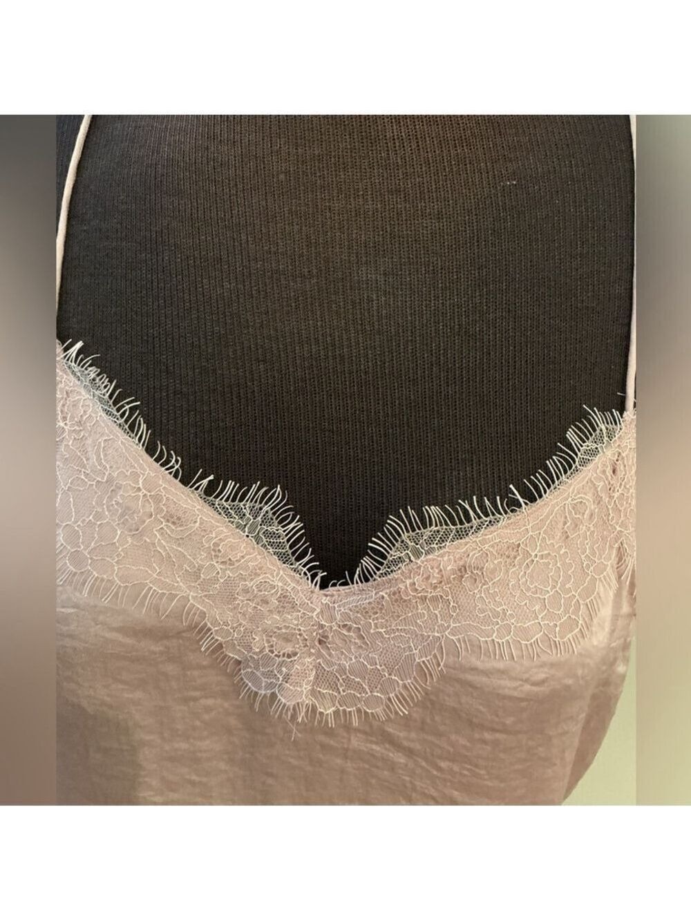 Women's Nine West Pink Lace Trim Camisole L with adjustable straps NWT - Picture 7 of 14